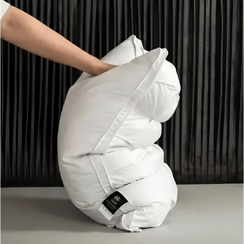 Pillow with Goose Down Design for Neck and Head for Soft, Breathable and Comfortable Sleep