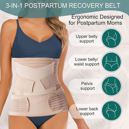 3-in-1 Postpartum Belly Band for Comfortable and Adjustable Support