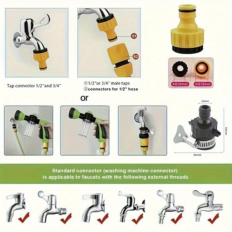 Attachment with Dog Shower and Hose 8 in 1 for Washing, Spraying, Cleaning