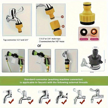 Attachment with Dog Shower and Hose 8 in 1 for Washing, Spraying, Cleaning