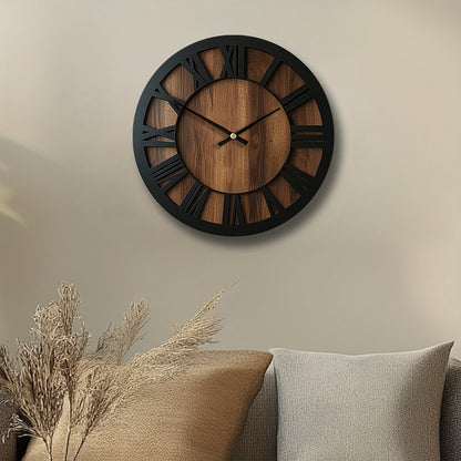 Clock with Wooden Wall Open Dial Design for Stylish and Decorative