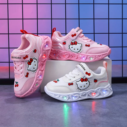 Sneakers Light-Up Hello Kitty for Breathable and Cushioned Fun Shoes