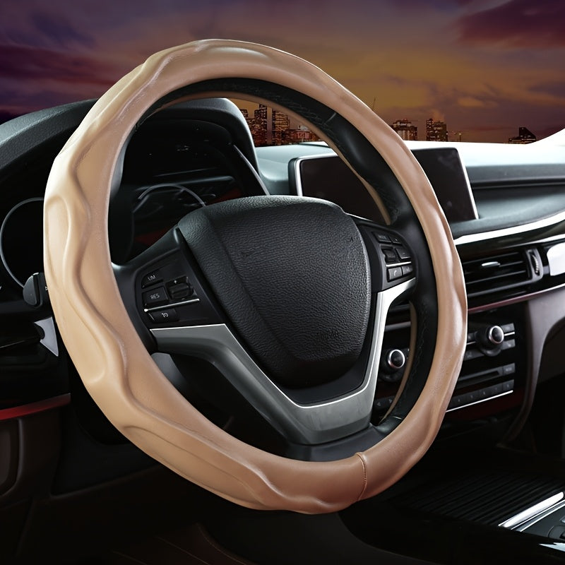 Cover with PU Leather Steering Wheel Non-Slip Grip for Comfort and Protection