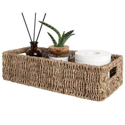 Storage Basket Handmade Seagrass for Ideal for Bathroom and Toilet