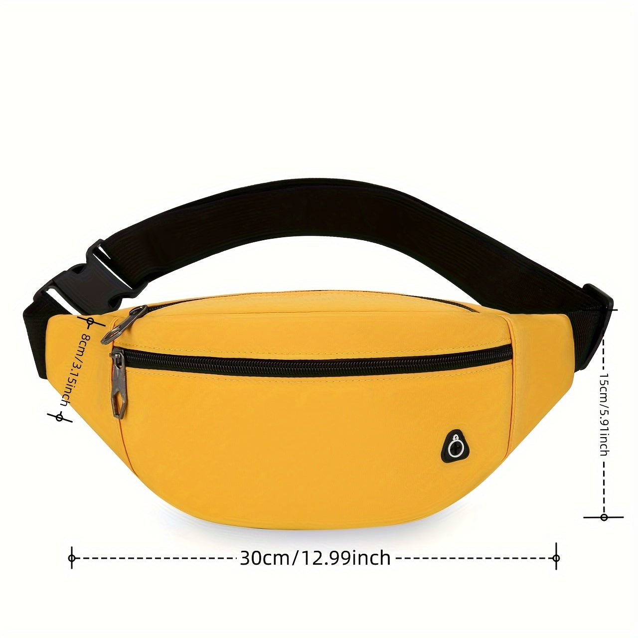 Bag with Sporty Bum Design for Women with Multiple Pockets and Adjustable Strap