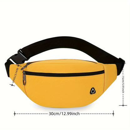 Bag with Sporty Bum Design for Women with Multiple Pockets and Adjustable Strap