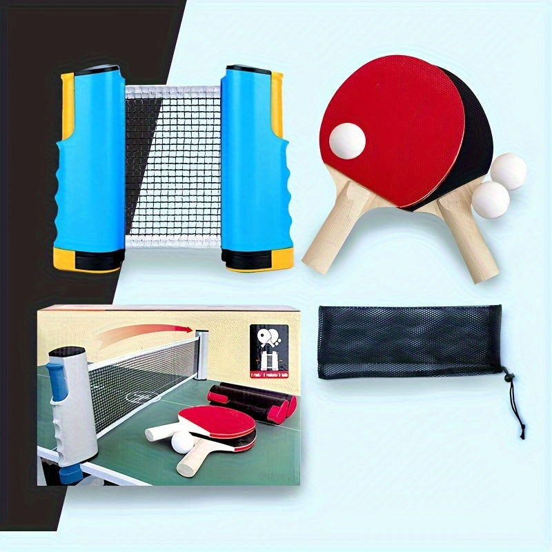 Table with Por Table Tennis Set for Ideal for Outdoors and Home