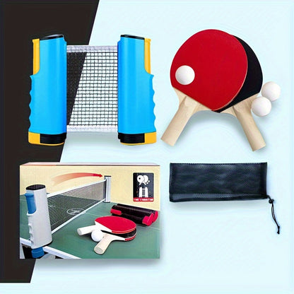 Table with Por Table Tennis Set for Ideal for Outdoors and Home