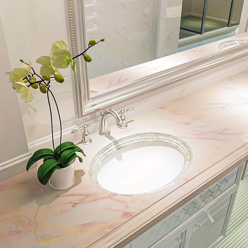 Self-Adhesive Marble Effect Vinyl Wallpaper for Kitchen and Bathroom