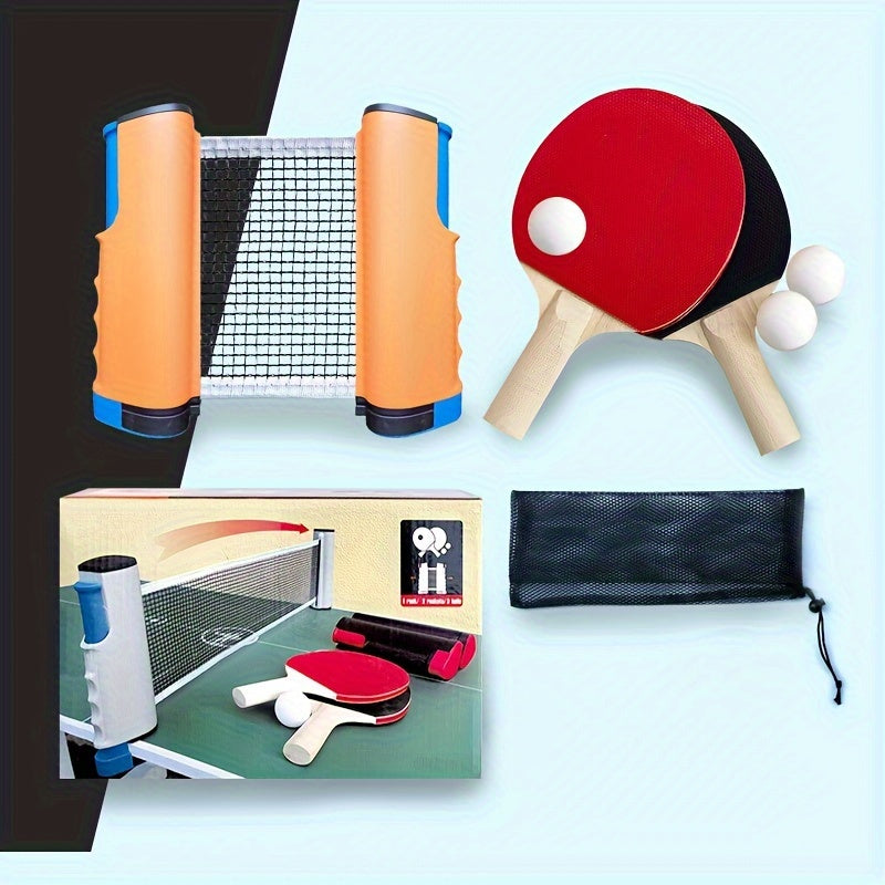 Table with Por Table Tennis Set for Ideal for Outdoors and Home