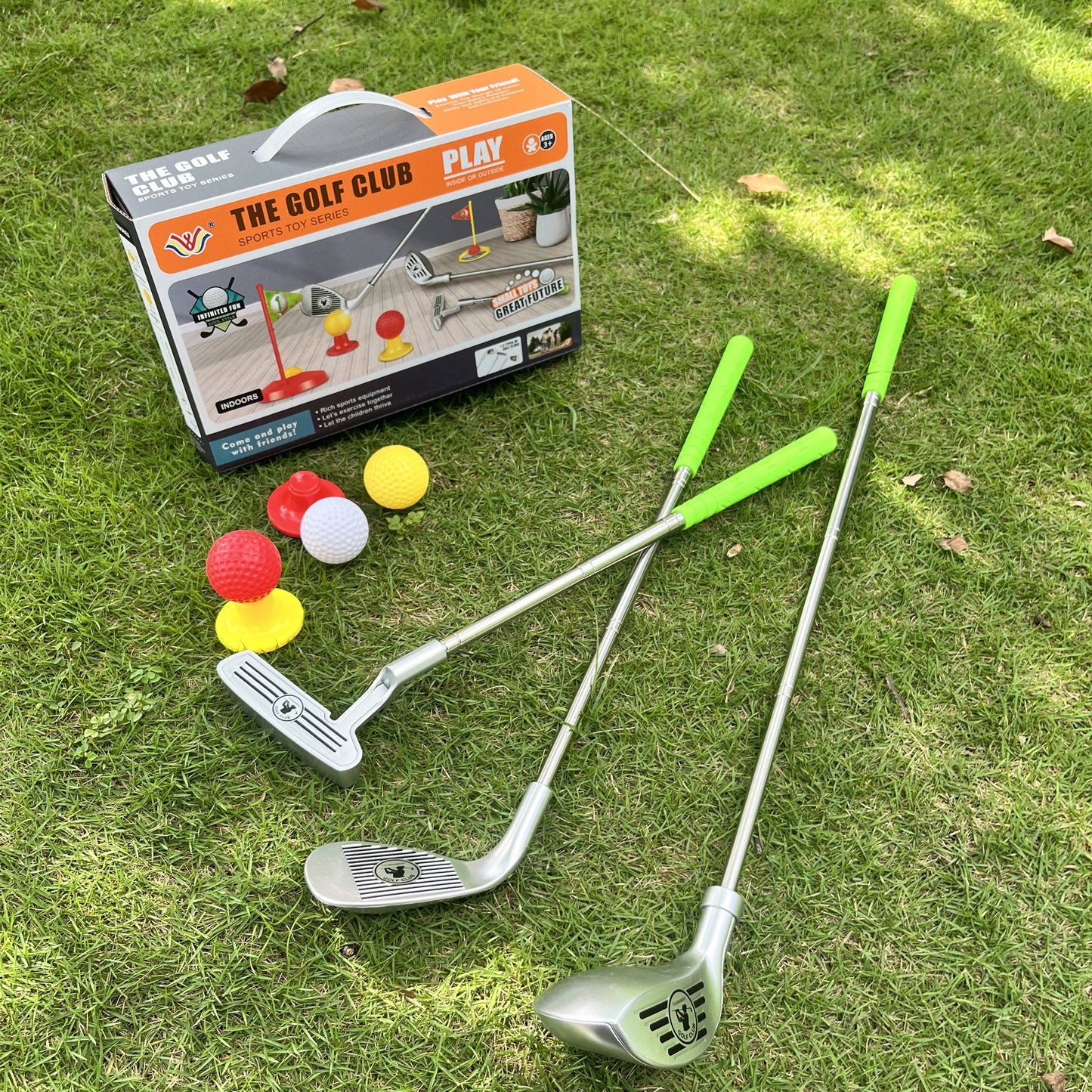 Set with Kids Golf Design for Children for Adjustable Clubs and Goals for Endless Playtime Fun