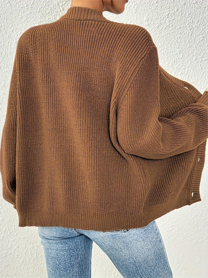 Autonomous Solid Knit Cardigan for Stylish and Warm for Spring and Autumn