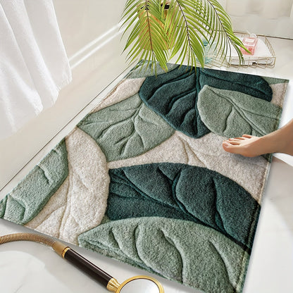 Mat Leaf Bath for Absorbent, Plush, and Comfortable for the Bathroom