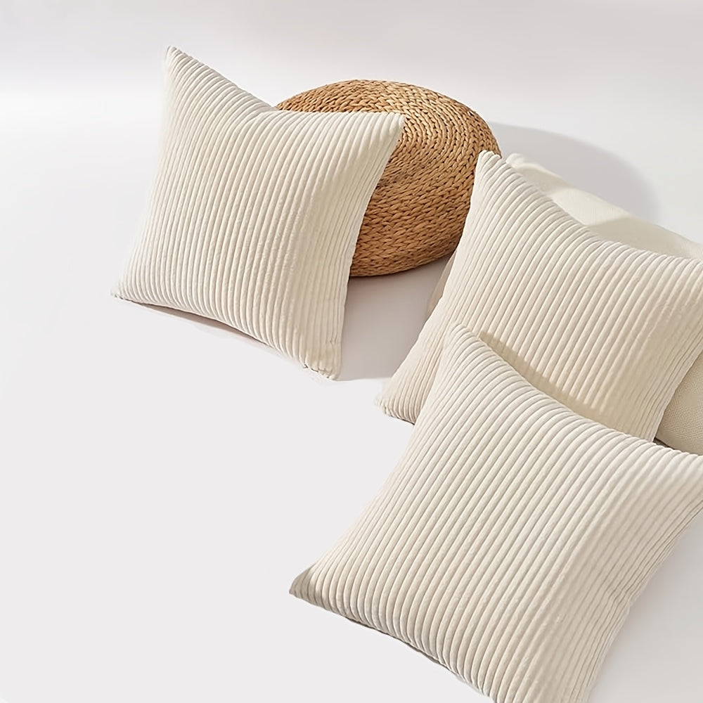 Cushion with Bohemian Rib Cover with Stripe Texture for Soft, Stylish, and Decorative