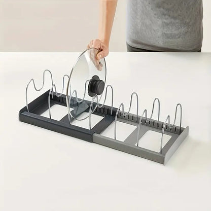 Pan Rack Organiser for Kitchen Cupboard for Neat Storage of Pans