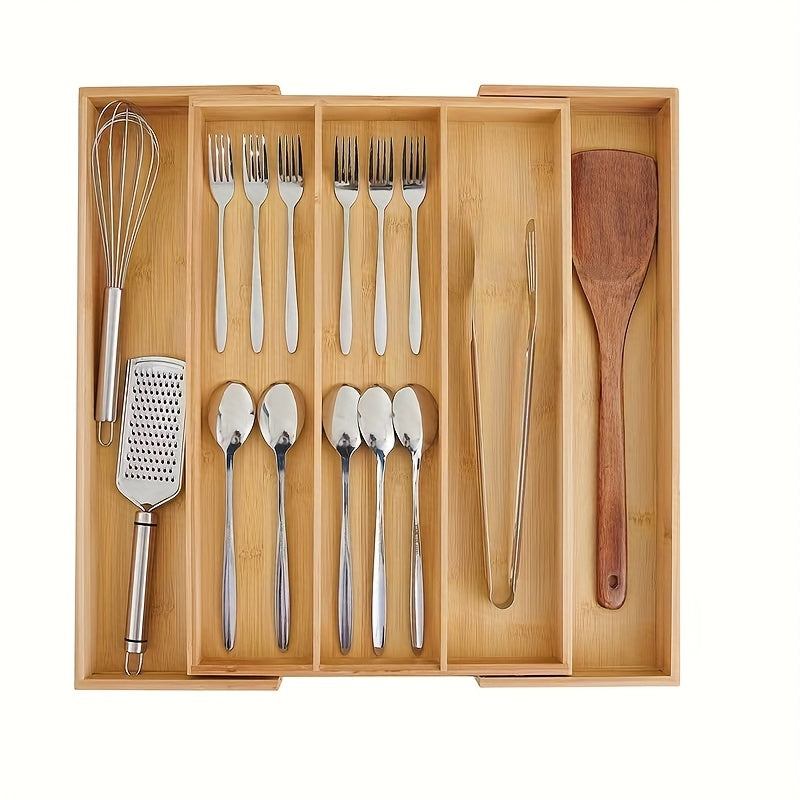 Organiser Bambooextend Cutlery for Expandable and Organised