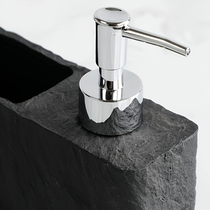 Kitchen Soap Dispenser with Sponge Holder Made of Natural Stone for Stylish and Practical