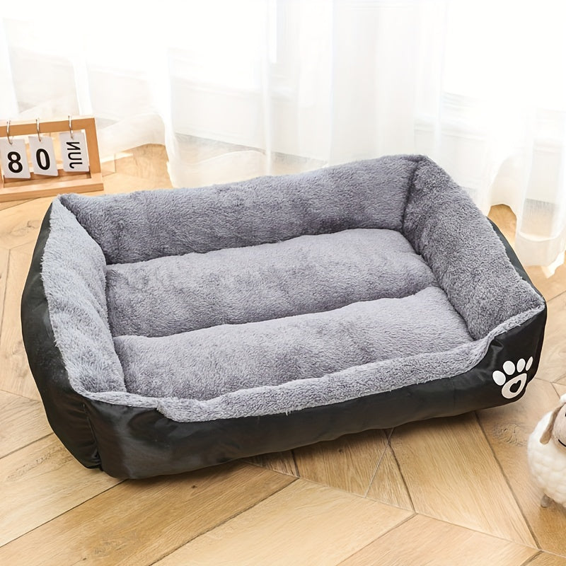 Dog with Rectangular Bed Made of Polyester with Soft Filling for All Dogs