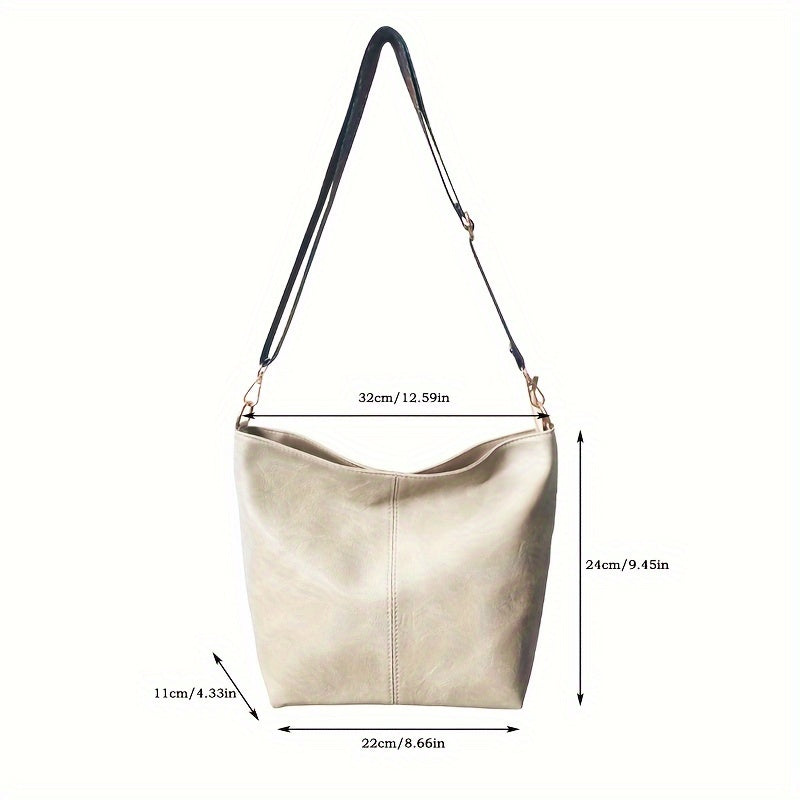 Bag Wide Geometric for Large Capacity Crossbody with Retro Vibe