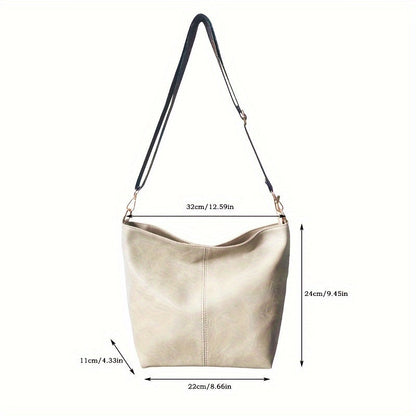 Bag Wide Geometric for Large Capacity Crossbody with Retro Vibe