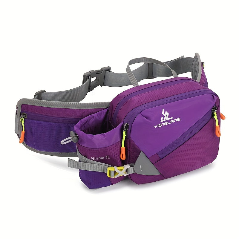 Holder Versatile Running Waist Bag with Water Bottle for Durable Nylon with Zippers