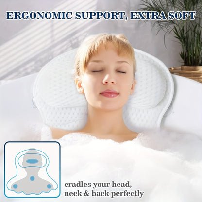 Pillow Luxiespa 4D Luxe Bath for Breathable Pillow with Neck and Back Support