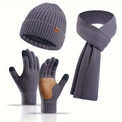 Set Joyful Winter for Hat, Scarf, and Gloves for Couples