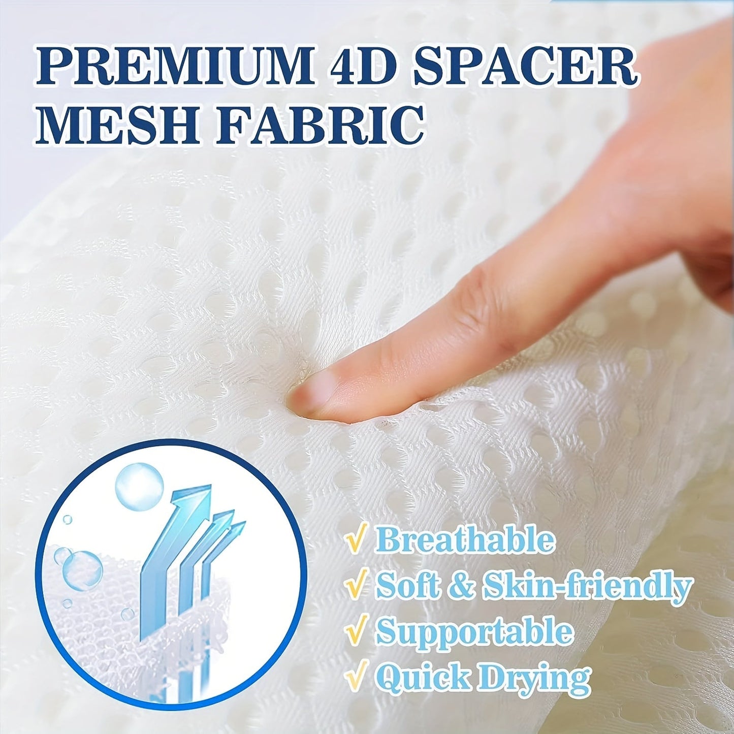 Pillow Luxiespa 4D Luxe Bath for Breathable Pillow with Neck and Back Support