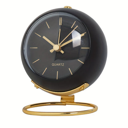 Clock Nordic Silent Desk for Luminous Hands & Metal Frame