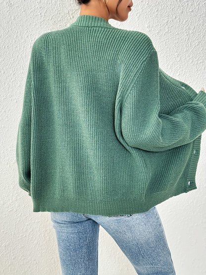 Autonomous Solid Knit Cardigan for Stylish and Warm for Spring and Autumn