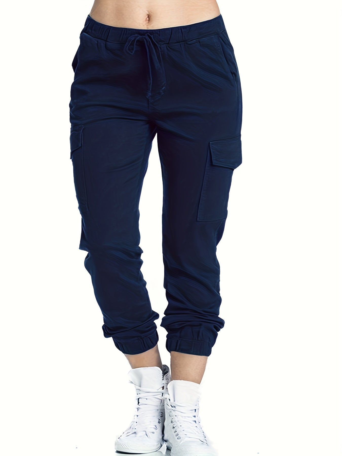 Ladies' Cargo Trousers with Pockets and a Comfortable Fit for Casual Everyday Wear