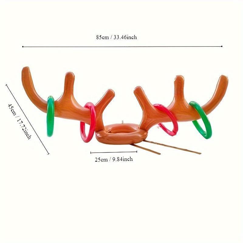 Game Inflatable Reindeer Antler Ring Toss for Fun Christmas and Party Game