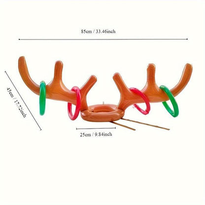 Game Inflatable Reindeer Antler Ring Toss for Fun Christmas and Party Game