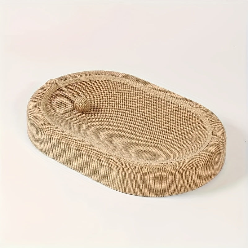 Oval Sisal Scratching and Resting Board for Cats with Durable and Comfortable Design