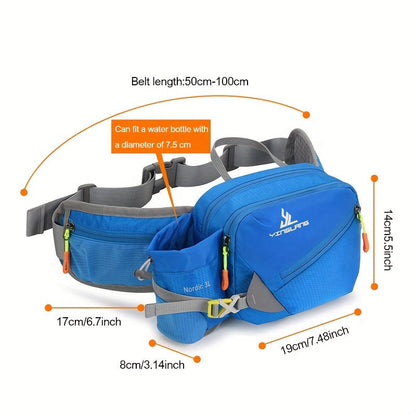 Holder Versatile Running Waist Bag with Water Bottle for Durable Nylon with Zippers