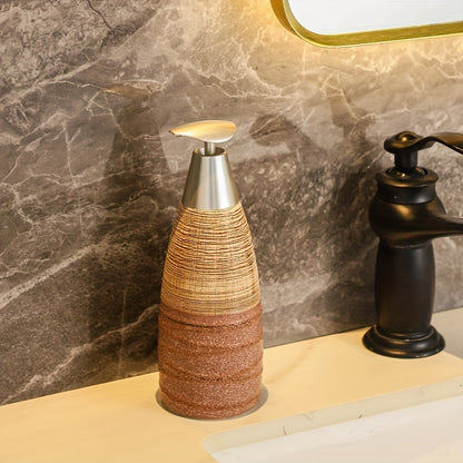 Ceramic Soap Dispenser with Pump Mechanism for Bathroom Accessory