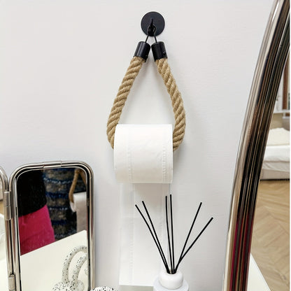 Holder Hemp Rope Toilet Paper for Stylish Bathrooms