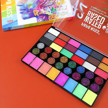 Set 42-Color Water-Based Face and Body Paint for Perfect for Creative Art and Painting