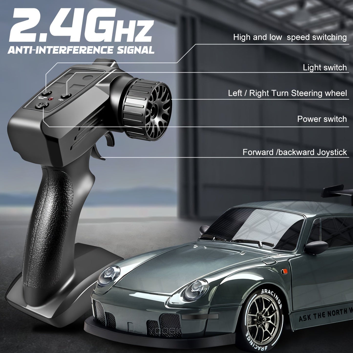 Ultimate Drift Racer 1:24 for RC Car with Illuminated Wheels