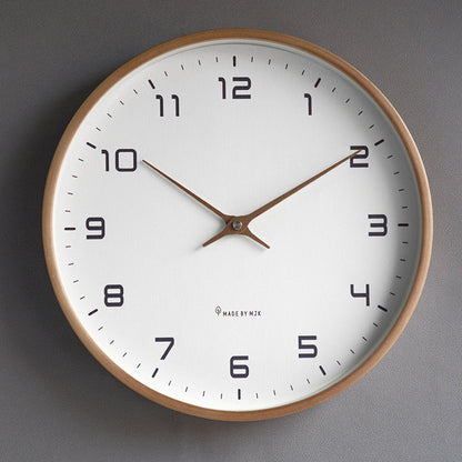 Clock with Minimalist Wall Wooden Frame for Stylish, Timeless and Clear