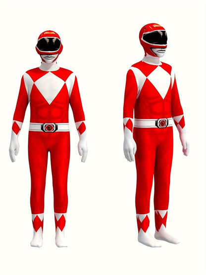 Power Ranger Costume for Red Ranger Cosplay for Kids
