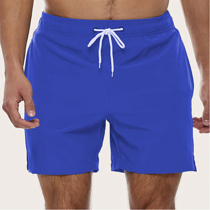 Men's Swim Shorts in Quick-Drying Fabric with Elastic Waistband