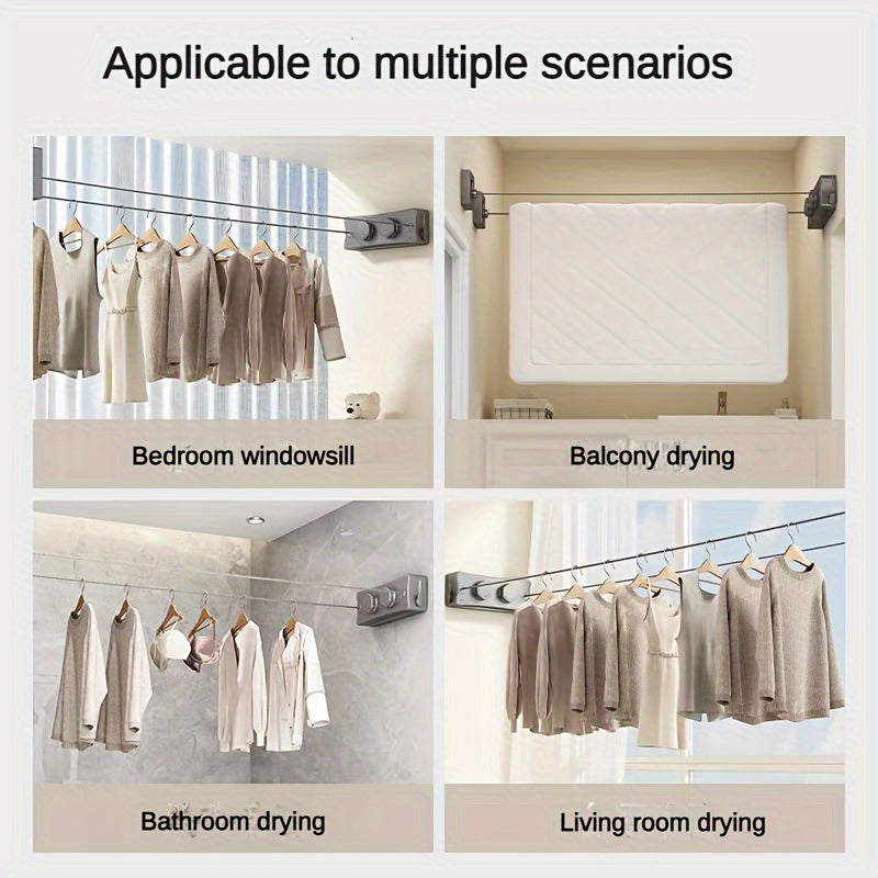 Foldable Double Clothesline for Compact and Strong