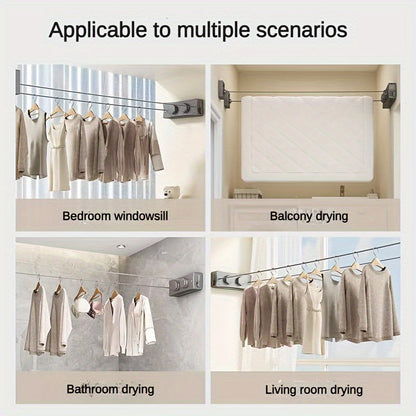 Foldable Double Clothesline for Compact and Strong
