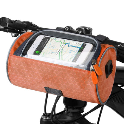 Holder with Practical Bicycle Handlebar Bag with Smartphone and Water-Resistant Material