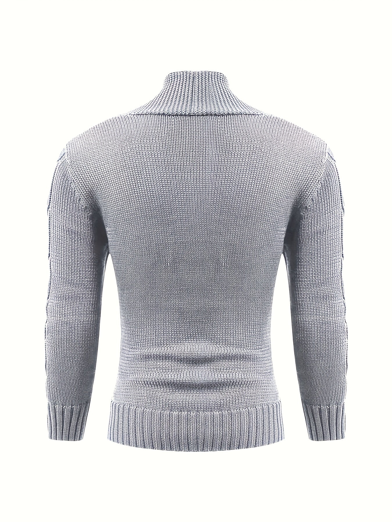 Men's Cable Knit Cardigan with V-Neck for Comfortable and Versatile