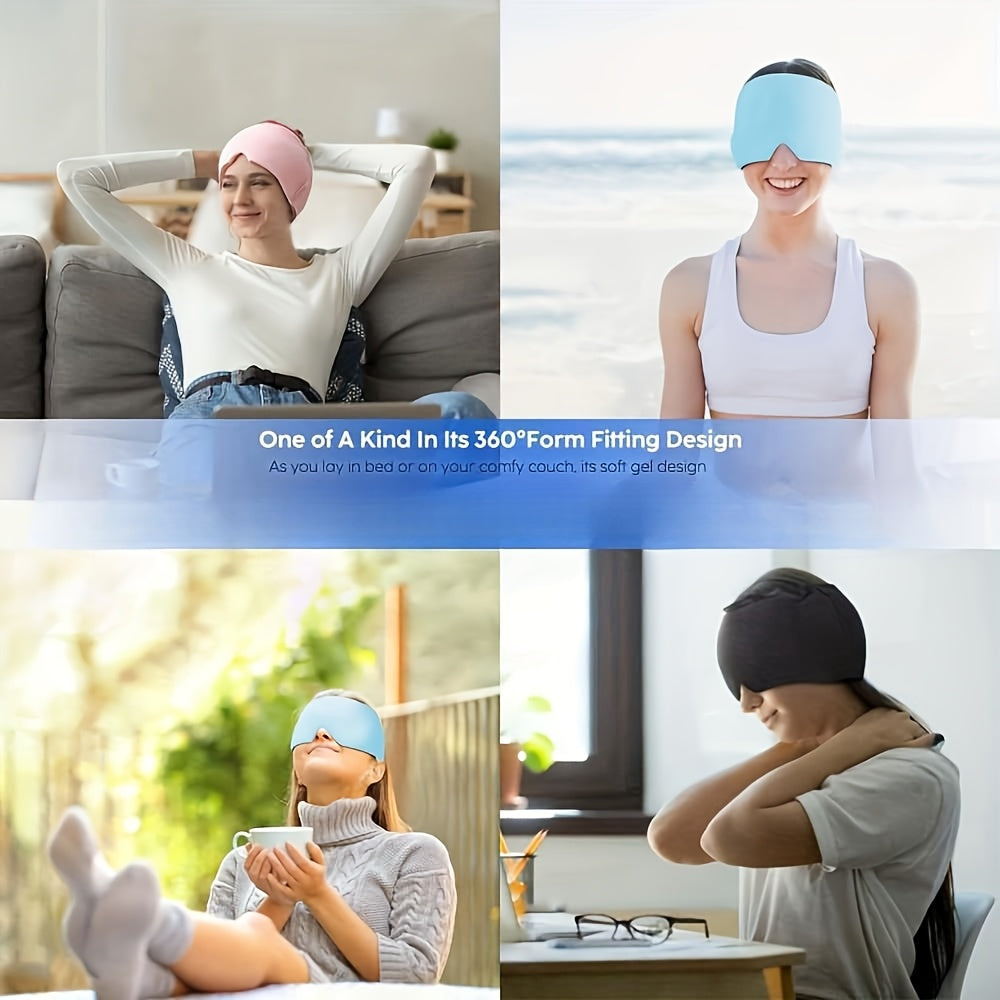 Migraine Hat with Cooling Gel for Cooling Headband for Relief from Migraine, Fever, and Fatigue