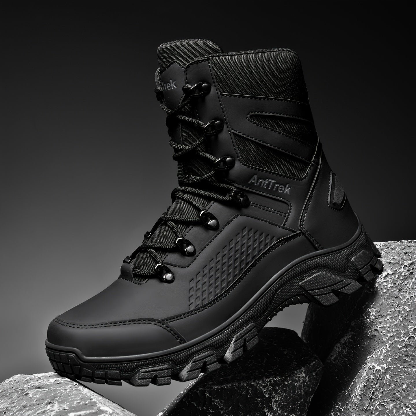 Boots with Men's Outdoor Work High Shaft for Slip-Resistant and Durable