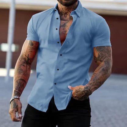 Men's Short Sleeve Shirt with Fitted Modern Cut