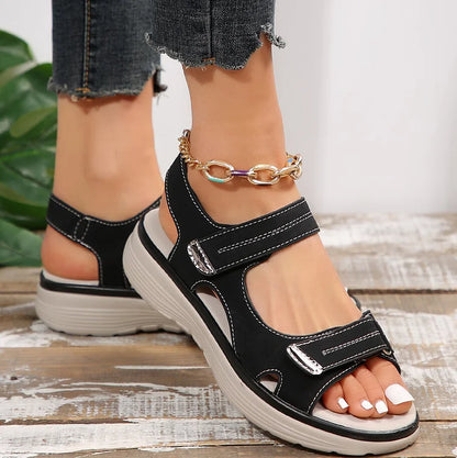 Sandals with Ladies' Orthopaedic Adjustable Straps and Comfortable Sole
